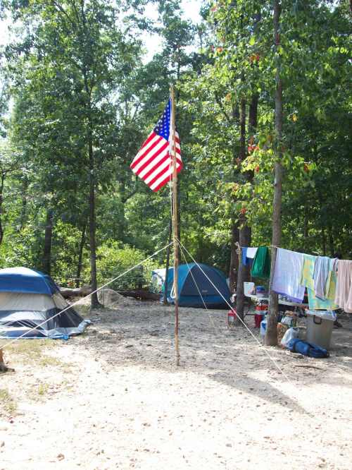 American Flag at Troop 220 Camp site